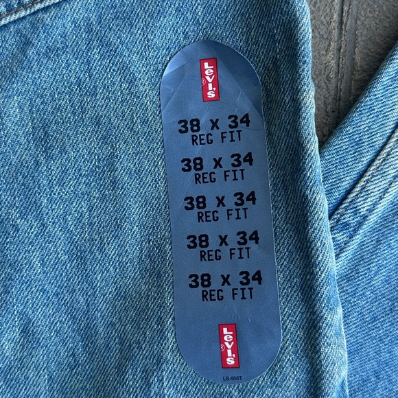 Vintage 90s Levi’s 505 Zip Fly Straight Leg Regular Fit Jeans Men 38 NWT Y2K - Picture 9 of 10